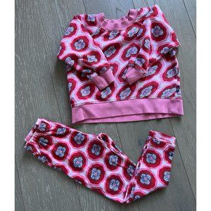 Macrae Skye Girls Floral Sweatshirt Leggings Set Outfit Sz 4